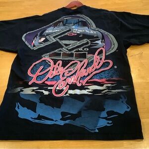 Vtg Sports Image Nascar Dale Earnhardt Black All Over Print T-Shirt #3 Sz XL USA